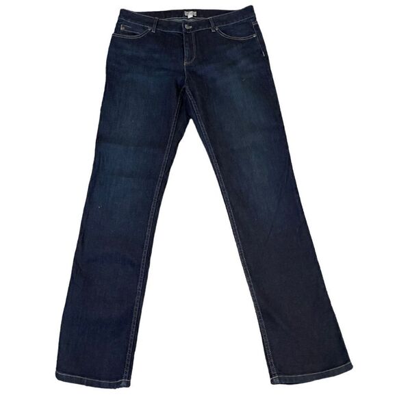 J.Jill Dark Denim Jeans - Slim Leg with Stretch - Size 8 - Picture 1 of 4